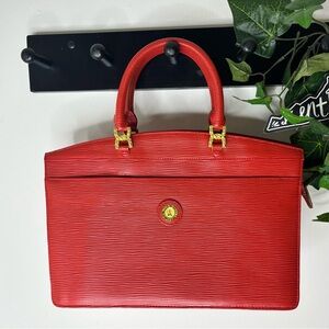 La Tour Eiffel 1887 Red / Orange Satchel Crossbody Bag